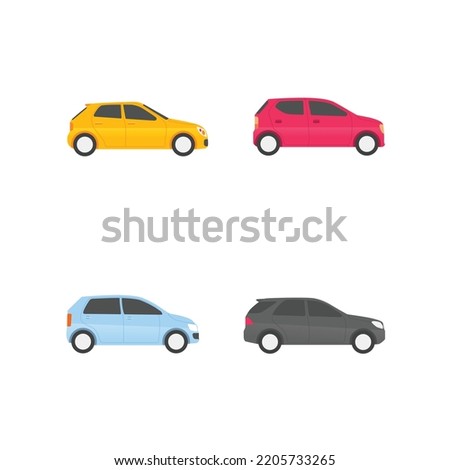 Vector cars collection. vehicles in flat style