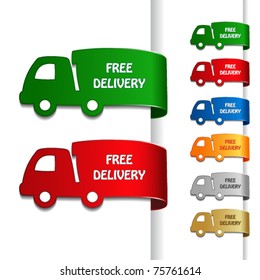 Vector cars of free delivery