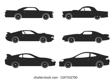 Vector cars icons set