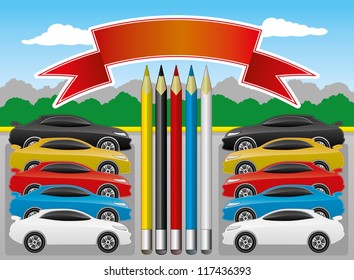 Vector. Cars illustration.