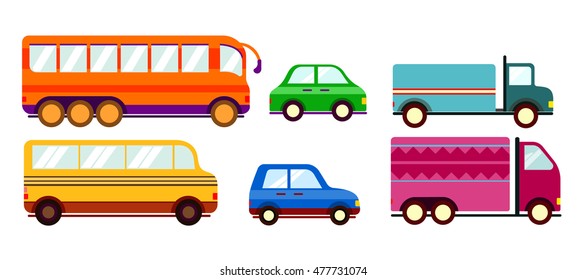 vector cars isolated