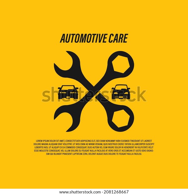Vector\
cars logo design concept.Automotive care. reparation and detailing\
logo vector with wheel and wrench\
illustration\
\
