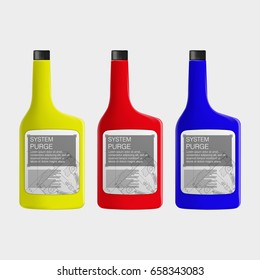 Vector Cars Technical Fluid bottle.The ability to easily change the color.
