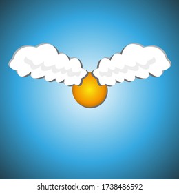vector of carton sky daylight condition fit for background or logo