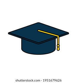 Vector Cartoon Academic Cap Illustration