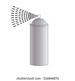 Vector Cartoon Aerosol Spray. spray isolated on white background. Vector illustration