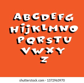 Vector Cartoon alphabet