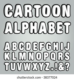 Vector Cartoon Alphabet