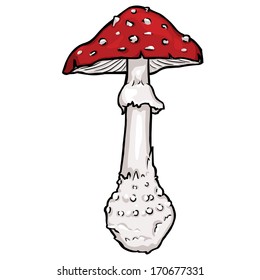 vector cartoon amanita muscaria