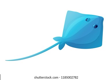 vector cartoon animal clipart: abstract stingray
