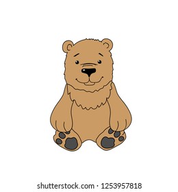 vector cartoon animal clipart sitting teddy bear
