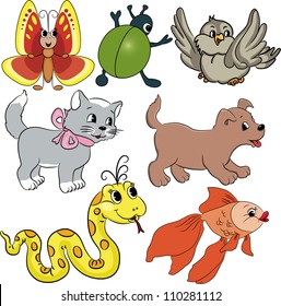 Vector cartoon animals