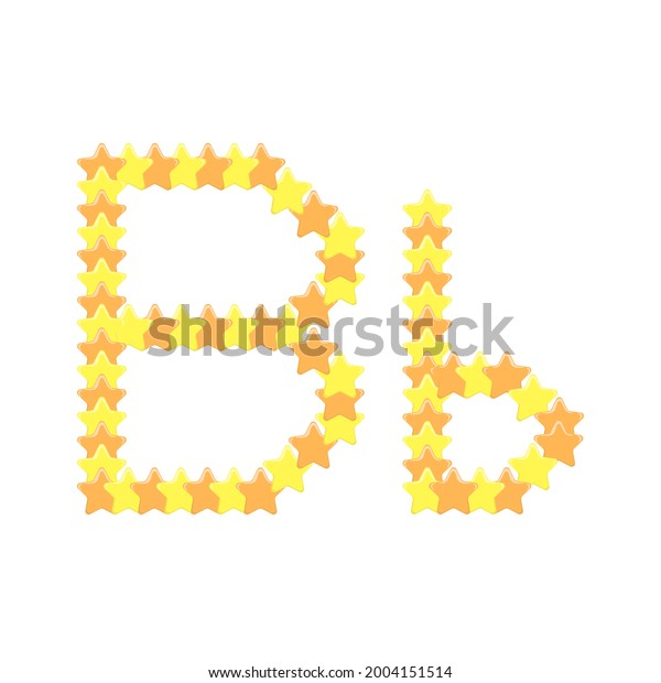 Vector Cartoon B Alphabet Letter Shape Stock Vector (Royalty Free ...