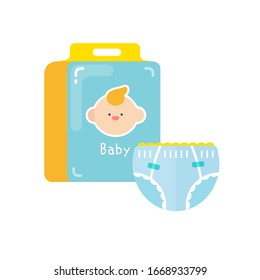 vector cartoon baby diapers 
