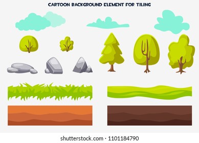 Vector Cartoon Background Element for Tiling nature