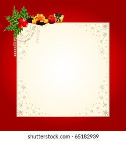 Vector cartoon background with gifts