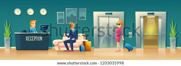 vector-cartoon-background-hotel-reception-manager-stock-vector-royalty