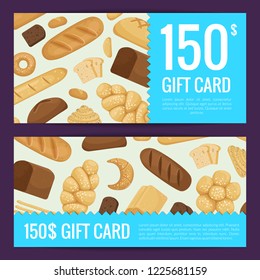 Vector cartoon bakery elements discount or gift