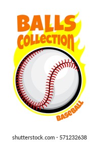 Vector cartoon balls collection