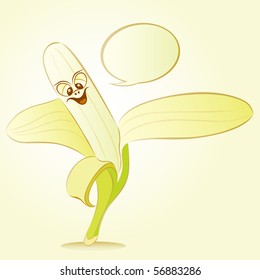 banana de dibujos animados vectoriales