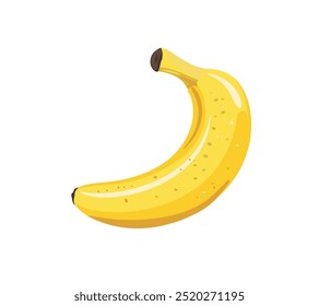 Vector Cartoon Banana Set. Half-Peeled Bananas. Tropical Fruits for Vegan Desserts and Healthy Nutrition.