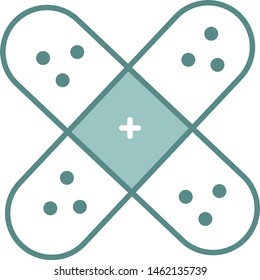 Vector Cartoon Band Aid Emoji Icon Isolated