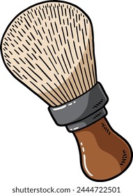 Cepillo de afeitar de Antiguas de barbero de dibujos animados de Vector