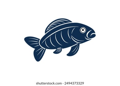  Vector cartoon barramundi fish illustration, perfect for print and digital use