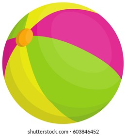 Vector Cartoon Beach Ball Stock Vector (royalty Free) 603846452