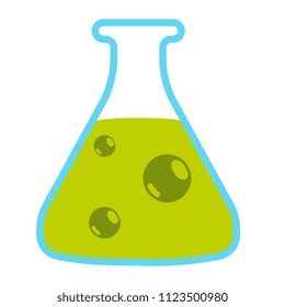 Vector Cartoon Beaker Isolated On White Background