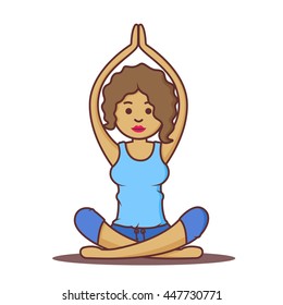 Similar Images, Stock Photos & Vectors of Pregnant woman doing some yoga. vector based 