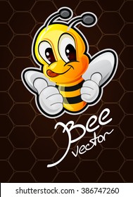 vector cartoon bee illustration