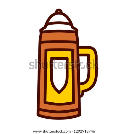 Vector Cartoon Beer Stein Emoji Icon Isolated