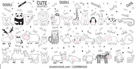1,134,575 Animal Doodles Images, Stock Photos & Vectors | Shutterstock