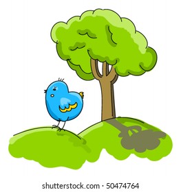 vector cartoon bird