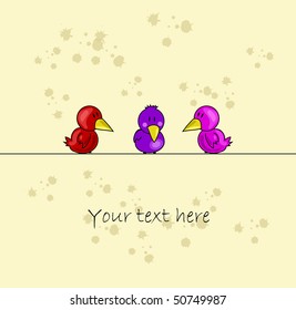 vector cartoon bird.