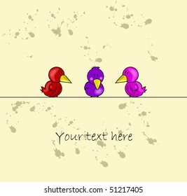 vector cartoon bird.