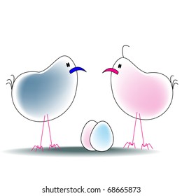 vector cartoon bird character isolated on white
