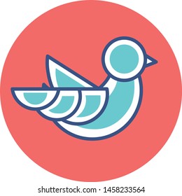 Vector Cartoon Bird Icon Emoji Illustration Isolated