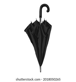 Vektor Cartoon Schwarz Faltenblume