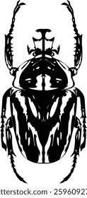 Vector Cartoon Black White Bugs Stock Vector