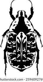 Vector Cartoon Black White Bugs Stock Vector