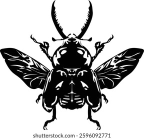 Vector Cartoon Black White Bugs Stock Vector