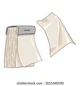 Vector Cartoon Blank Tear-off Calendar Illustration