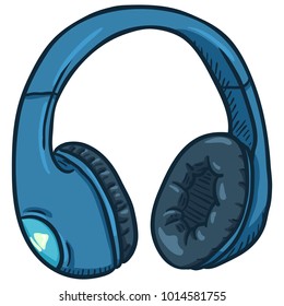 Vector Cartoon Blue Circumaural Headphones On Stock Vector (Royalty ...