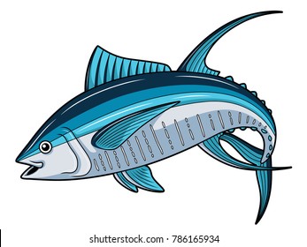 Vector Cartoon Bluefin Tuna
