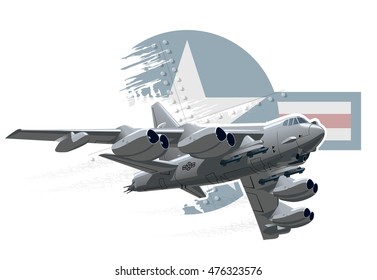 Vector Cartoon Bomber. Available EPS 10 format separated by groups and layers for easy edit