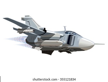 Vector Cartoon Bomber. Available EPS-10 vector format separated by groups and layers for easy edit