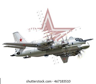 Vector Cartoon Bomber. EPS-10 vector format separated by groups and layers for easy edit