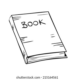 Vector cartoon book line doodle